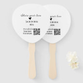 共有ラブスキャンQRコード追加ソーシャル詳細 ハンドファン (正面&裏面)