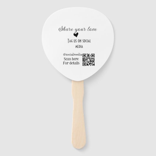 共有ラブスキャンQRコード追加ソーシャル詳細 ハンドファン (正面)