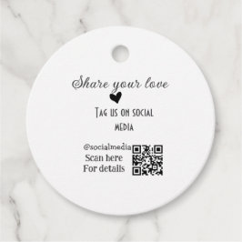 共有ラブスキャンQRコード追加ソーシャル詳細 フェイバータグ