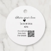 共有ラブスキャンQRコード追加ソーシャル詳細 フェイバータグ (裏面)