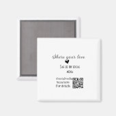 共有ラブスキャンQRコード追加ソーシャル詳細 マグネット (正面/裏面)