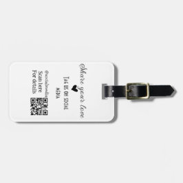 共有ラブスキャンQRコード追加ソーシャル詳細 ラゲッジタグ