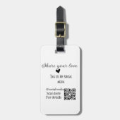 共有ラブスキャンQRコード追加ソーシャル詳細 ラゲッジタグ (正面縦)