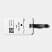 共有ラブスキャンQRコード追加ソーシャル詳細 ラゲッジタグ (裏面横)