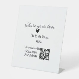 共有ラブスキャンQRコード追加ソーシャル詳細 台座サイン