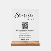 共有ラブ結婚ズ写真デジタルアルバムQRコード アクリルサイン (正面)