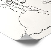 共有ラブQRコード結婚の写真サイン ポスター (角)