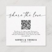 共有ラブQRコード結婚の写真共有 エンクロージャーカード (正面)