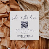 共有ラブQRコード結婚の写真共有 エンクロージャーカード