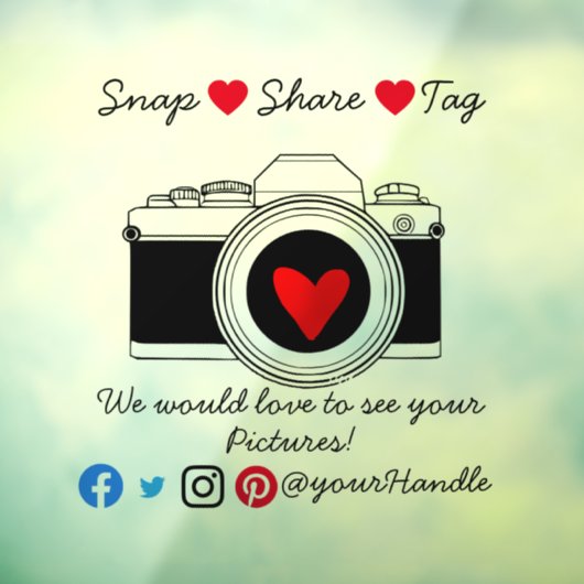 共有ラベルのソーシャルメディアスモールビジネスの看板  ウィンドウサイン (シート3)