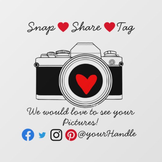 共有ラベルのソーシャルメディアスモールビジネスの看板  ウィンドウサイン (シート)