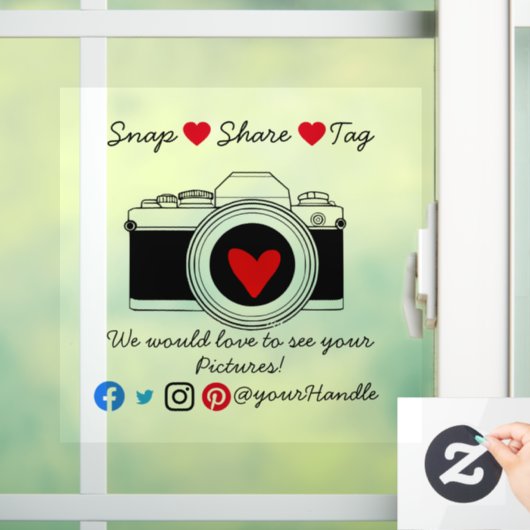 共有ラベルのソーシャルメディアスモールビジネスの看板 ウィンドウサイン (ホーム)