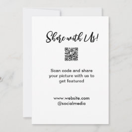 共有写真スキャンQRコード追加Webサイトの電子メール サンキューカード