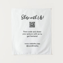 共有写真スキャンQRコード追加Webサイトの電子メール タペストリー