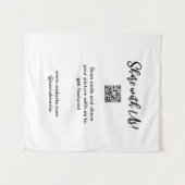 共有写真スキャンQRコード追加Webサイトの電子メール タペストリー (正面(横))