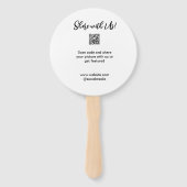 共有写真スキャンQRコード追加Webサイトの電子メール ハンドファン (裏面)