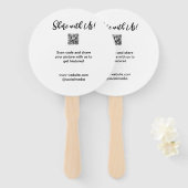 共有写真スキャンQRコード追加Webサイトの電子メール ハンドファン (正面&裏面)