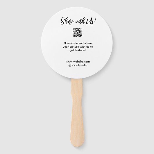 共有写真スキャンQRコード追加Webサイトの電子メール ハンドファン (正面)