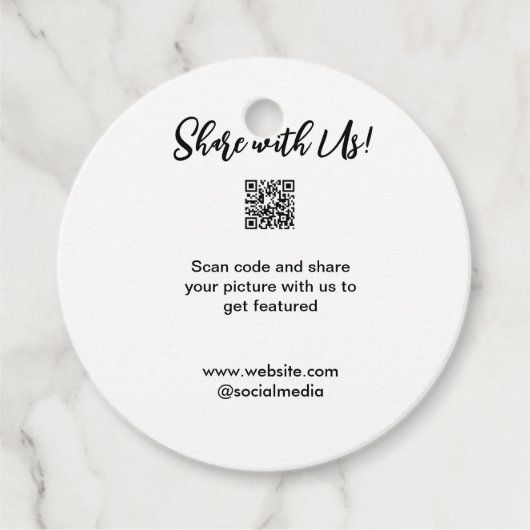 共有写真スキャンQRコード追加Webサイトの電子メール フェイバータグ (正面)