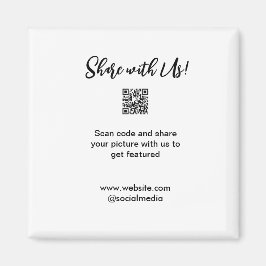 共有写真スキャンQRコード追加Webサイトの電子メール マグネット