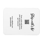 共有写真スキャンQRコード追加Webサイトの電子メール マグネット (横)