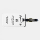 共有写真スキャンQRコード追加Webサイトの電子メール ラゲッジタグ (裏面横)