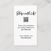 共有写真スキャンQRコード追加Webサイトの電子メール 名刺 (裏面)