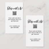 共有写真スキャンQRコード追加Webサイトの電子メール 名刺 (正面/裏面)