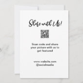 共有写真スキャンQRコード追加Webサイトの電子メール 招待状 (裏面)