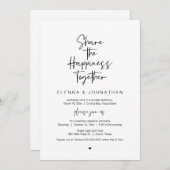 共有幸福の黒結婚の駆け落ち 招待状 (正面/裏面)