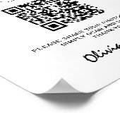 共有愛が愛のQRコードをモダンキャプチャ ポスター (角)