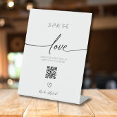 共有愛の写真結婚共有QRコード 台座サイン