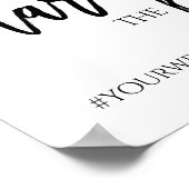 共有愛の結婚ハッシュタグのサイン | 8x10 |黒 ポスター (角)