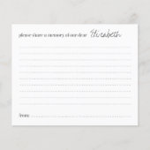 共有愛の言葉の葬儀出席カード (正面)