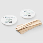 共有愛ラベルスナップソーシャルメディア追加q rコード ハンドファン (組立なし)