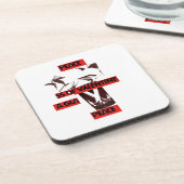 共有愛：バレンタイン・ピースアートのグラス コースター (左側)