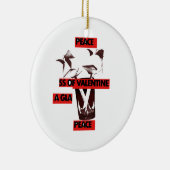 共有愛：バレンタイン・ピースアートのグラス セラミックオーナメント (右)