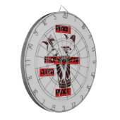 共有愛：バレンタイン・ピースアートのグラス ダーツボード (正面左)