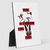 共有愛:バレンタイン・ピースアートのグラス フォトプラーク (側面)