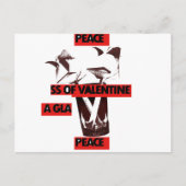 共有愛:バレンタイン・ピースアートのグラス ポストカード (正面)