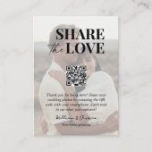 共有愛QRコード結婚の写真共有 エンクロージャーカード (正面)