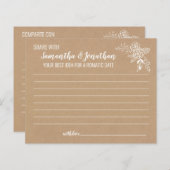 共有日付アイディアブライダルシャワー英語ゲスペインのーム (正面/裏面)