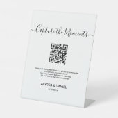 共有結婚のフォトモーメントQRコードのカスタマイズ可能 台座サイン (正面)