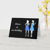 **共有誕生日のガラスと応援**を持ち上げる* カード (黄色い花)