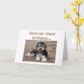 共有誕生日共有おもしろい? カード (黄色い花)