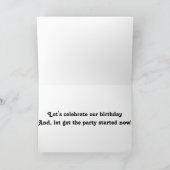 共有誕生日祝でのパーティー カード (内部)