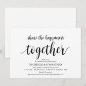 共有·ザ·ハピネス·リ結婚ハーサル·ディナー·招待状 招待状 (正面/裏面)