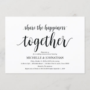 共有·ザ·ハピネス·リ結婚ハーサル·ディナー·招待状 招待状