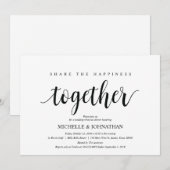 共有·ザ·ハピネス·リ結婚ハーサル·ディナー·招待状 招待状 (正面/裏面)