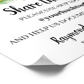 共有・ザ・ラブ・ソーシャル・メディ結婚アのひまわりサイン ポスター (角)